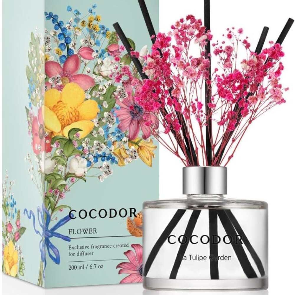 New Flower Reed Diffuser Set / 6.7oz / La Tulip Garden/Scent Diffuser